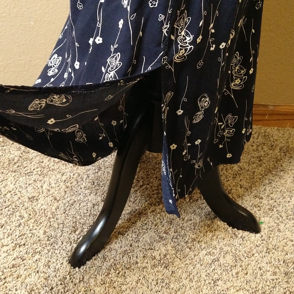 Vintage 90s Molly Malloy Floral Tea Cup Dress - Picture 5 of 7